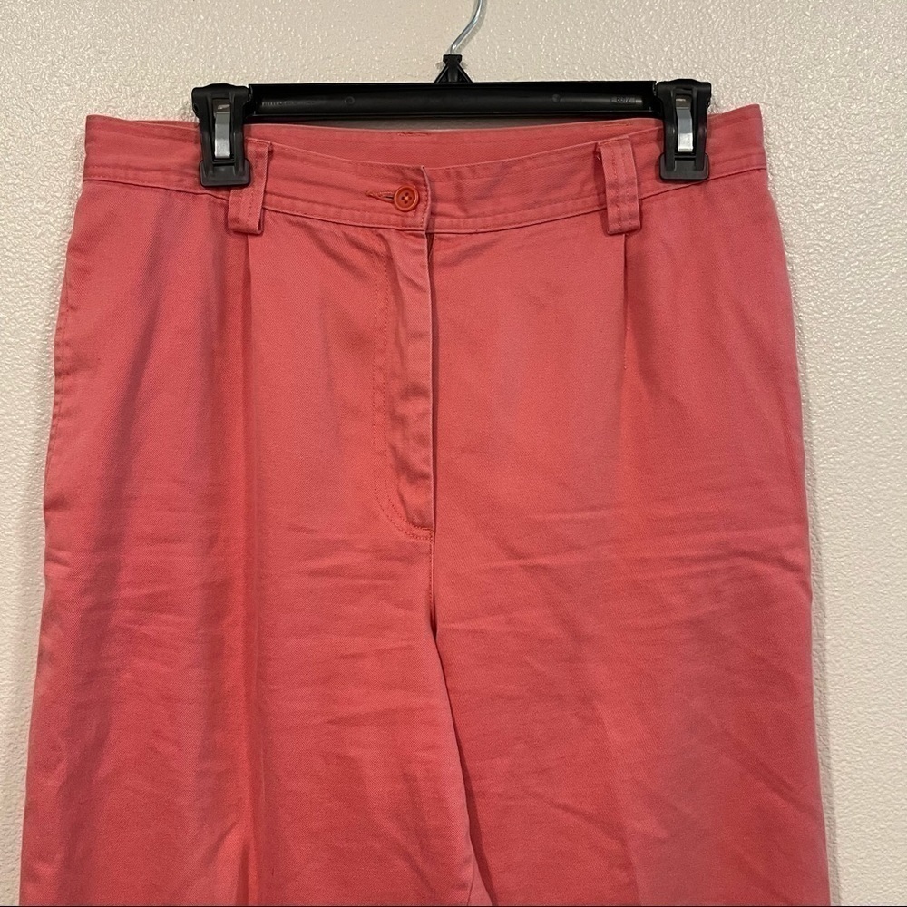 Pendelton Salmon 100% Cotton Cropped Capri Trousers Size 12 - Picture 5 of 6